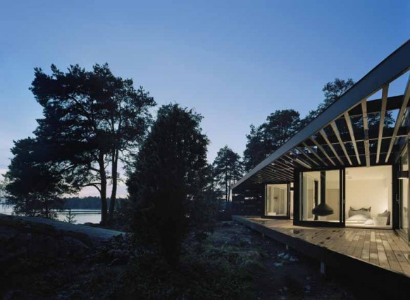 archipelago house at dusk