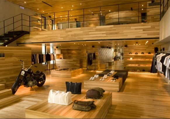 wooden showroom