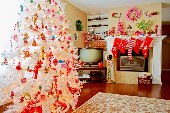 christmas interiors - white tree