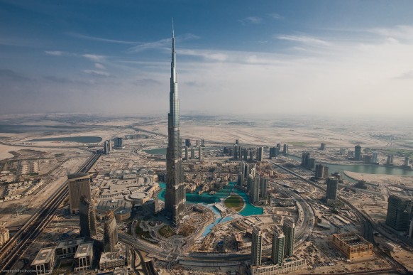 city of dubai - birds eye view