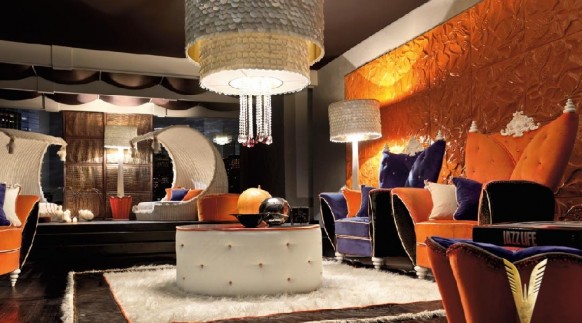 luxurious interiors-modern living in bold colors