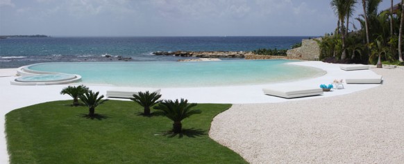 pool in the luxury house