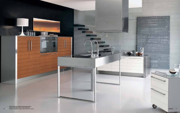 stainless steel kitchen