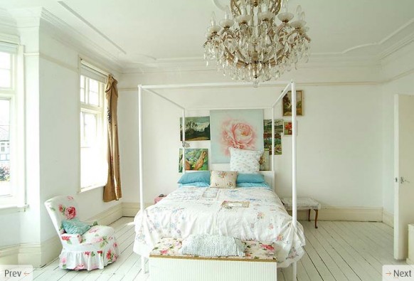 master bedroom white interiors