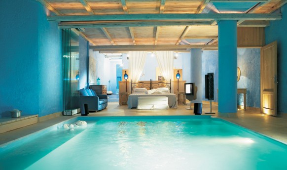 gorgeous blue bedroom