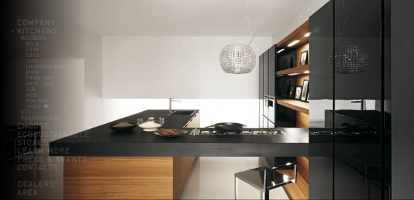 beige black kitchen
