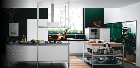 modern green kitchen