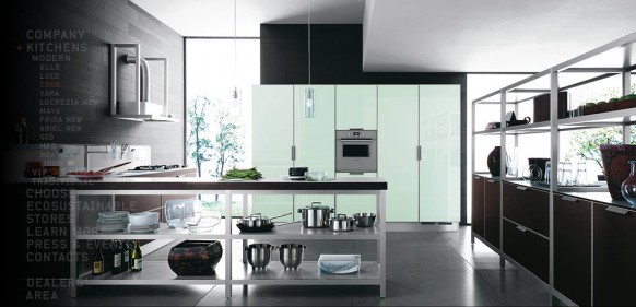 modern steel kitchen