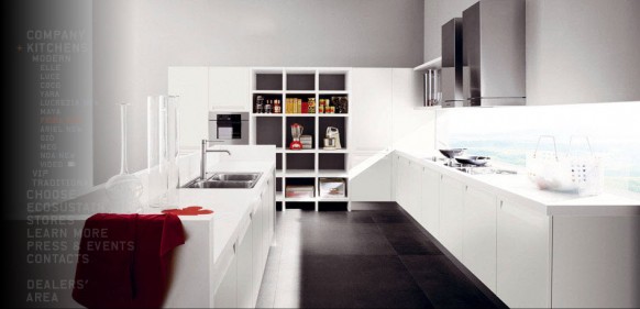 modern white kitchen