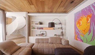 Beautiful Oak Floor and Wall Paneling