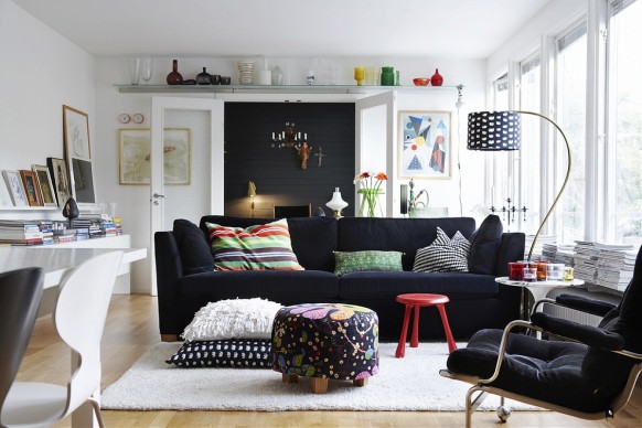 scandinavian style family room