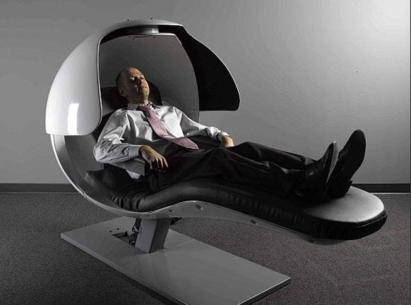 Bizarre energy pod that keeps Googlers refreshed