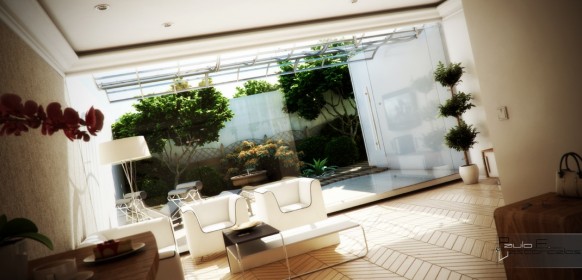 interior private courtyard