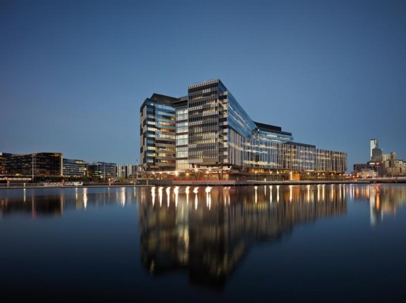 ANZ business centre exterior view Yarra River design award