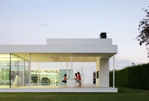 Contemporary Villa VH by Beel Achtergael Architecten dining alfresco style