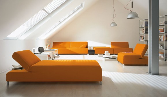 orange sofa