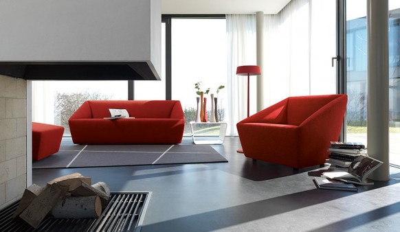 red sofa