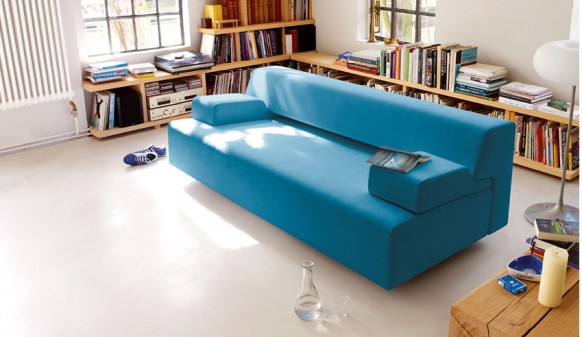 sky blue sofa