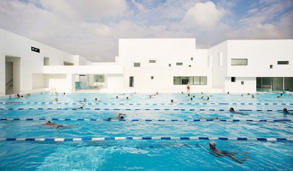 swimming lanes pool design Les Bains Des Docks Aquatic Center