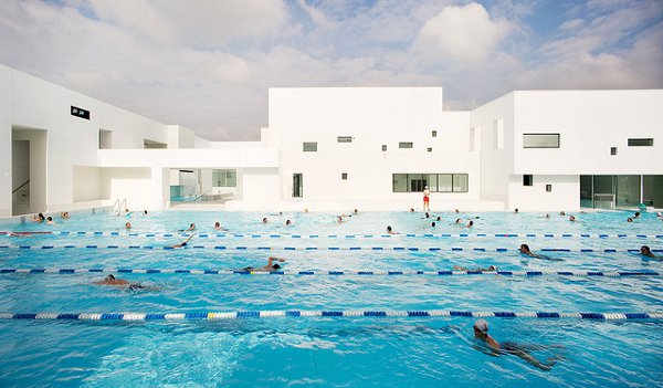 swimming lanes pool design Les Bains Des Docks Aquatic Center