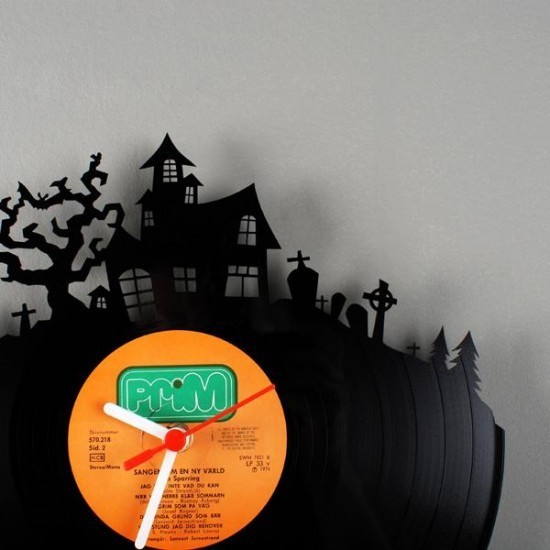 vinyl clock5 recycled art