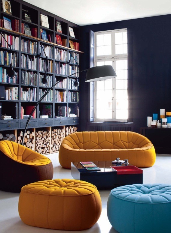 book rack in living room