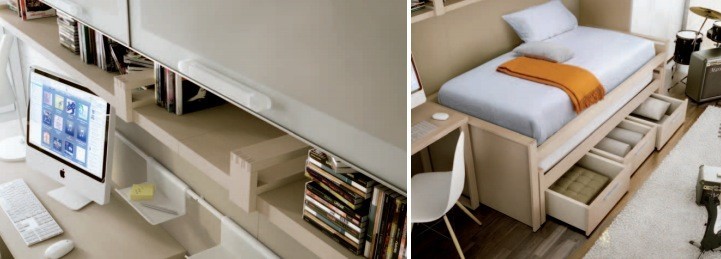 desk bed storage