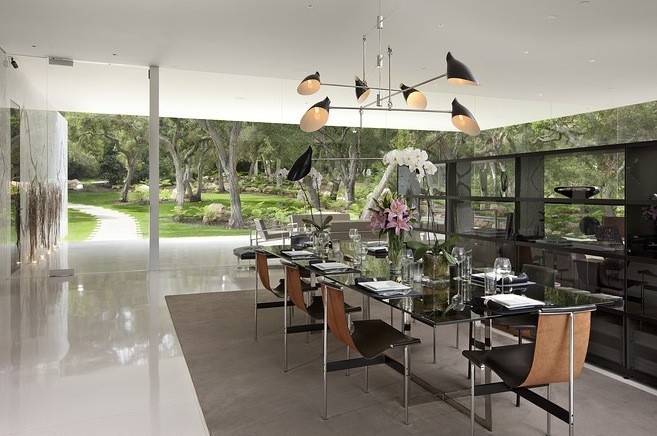 luxury dining transparent walls