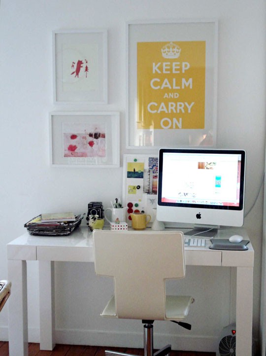 yellow workspace