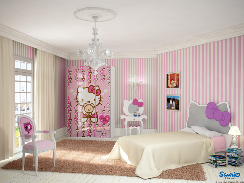 30 Perfect Ideas for Creating Lovely Hello Kitty Bedroom  Hello kitty room  decor, Bedroom themes, Small room bedroom