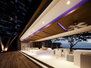 Swanky Sales Office of Condominiums by the Sea