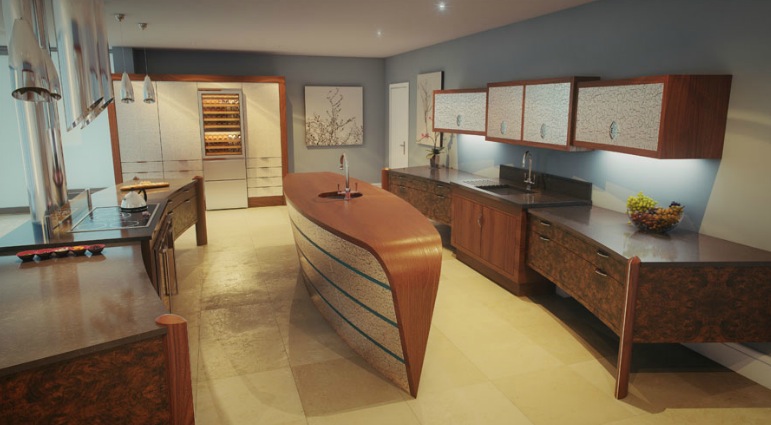 Unusual kitchen island | Interior Design Ideas