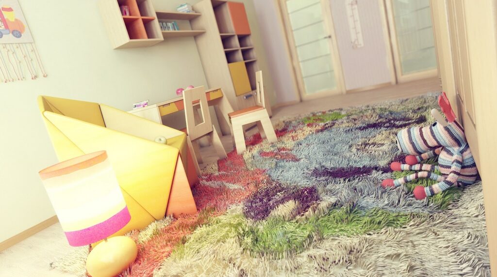 Colorful kids bedroom rug Interior Design Ideas