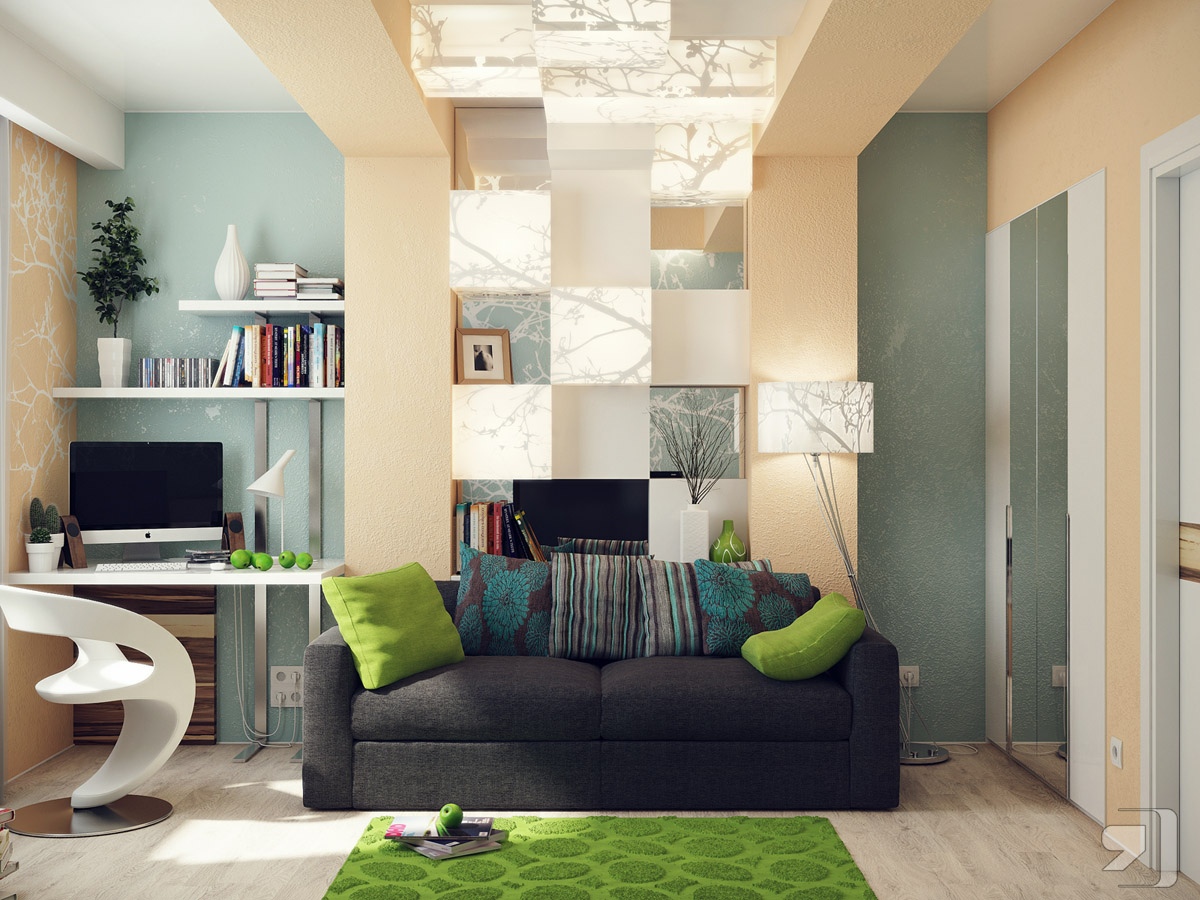 Green blue office lounge | Interior Design Ideas