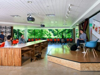 Interiors of Microsoft’s Building 4 in Redmond Campus