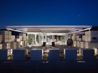 Concrete Stack and Glass House