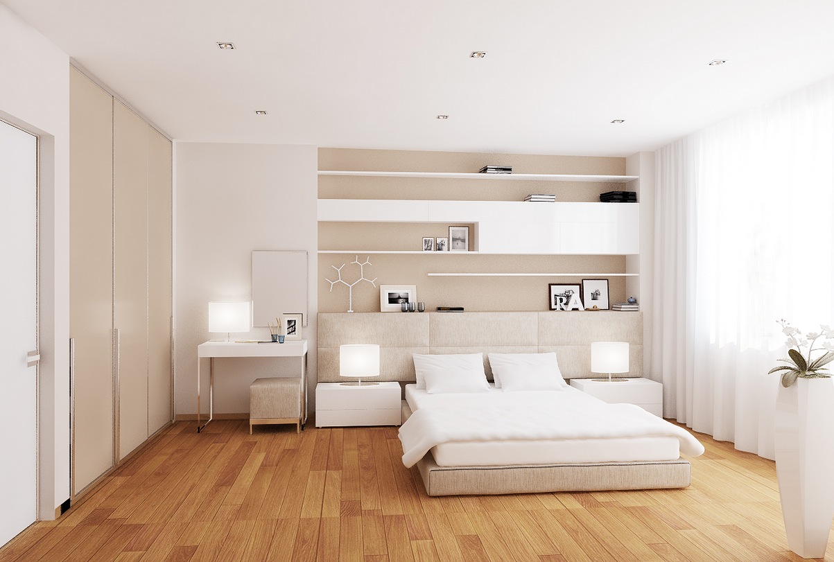 white cream bedroom | interior design ideas
