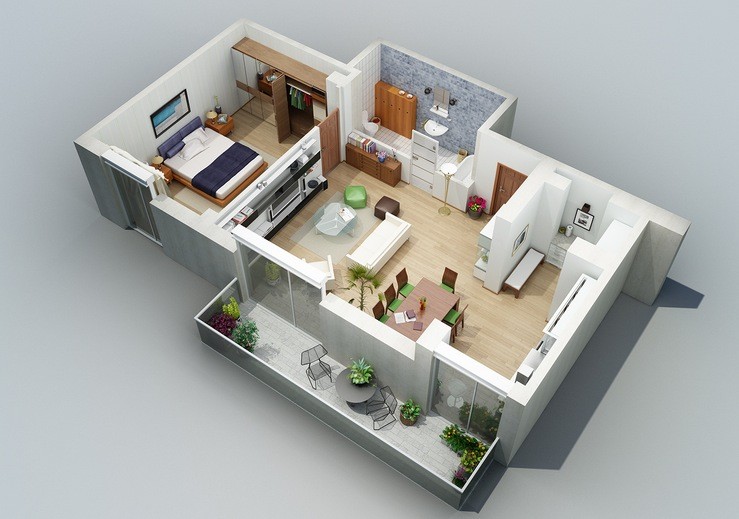 Apartment With Large Balcony Layout Interior Design IdeasInterior 