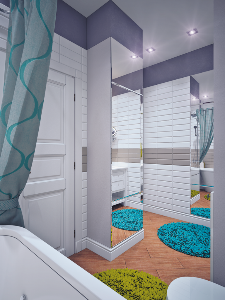 Blue green bathroom Interior Design Ideas