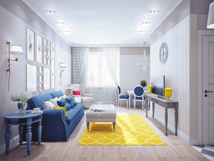 Blue and Yellow Home Decor