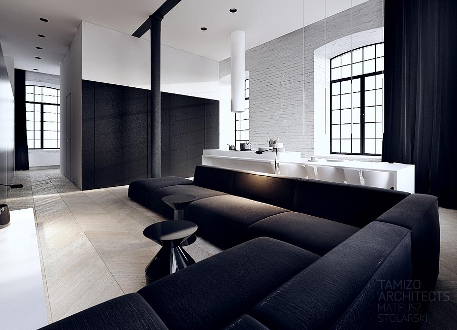 Black L Shaped Sofa | Interior Design Ideas