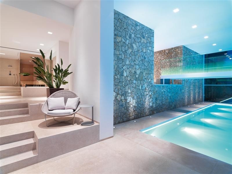 home indoor pool lighting | Interior Design Ideas