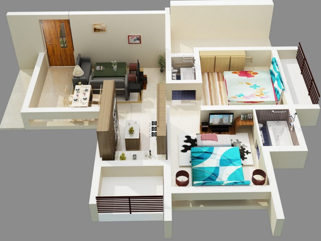 Bold Two Bedroom Apartment Design | Interior Design Ideas