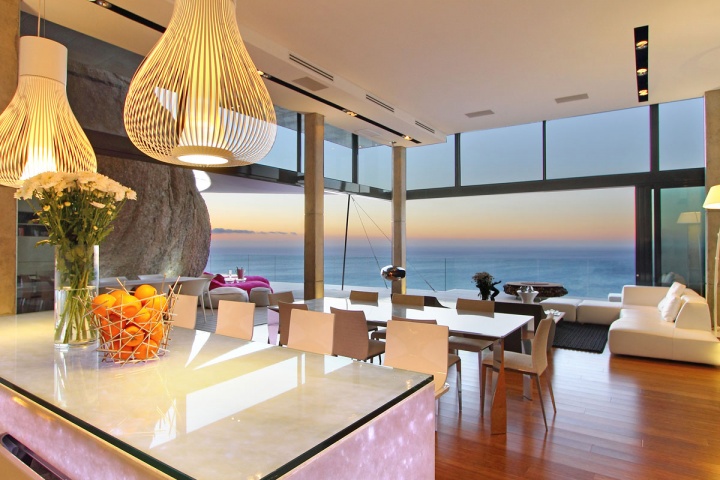 OPEN KITCHEN DINING ROOM WITH A VIEW