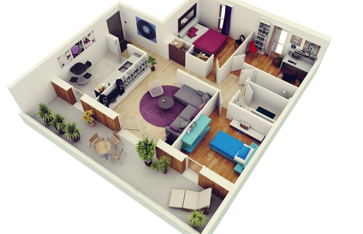 3 Bedroom Apartment/House Plans