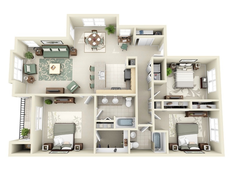 Large 3 Bedroom House | Interior Design Ideas
