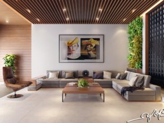 Interior Design Close To Nature: Rich Wood Themes And Indoor Vertical Gardens