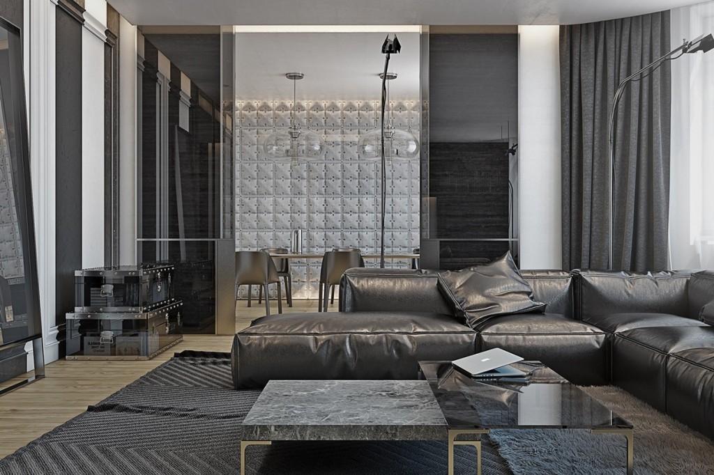 blackleathersofa Interior Design Ideas