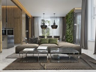 4 Masculine Apartments with Super Comfy Sofas and Sleek Color Palettes