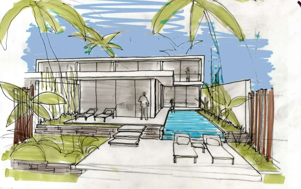 How to create sketch designs when designing a house